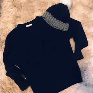 Vintage wool sweater (navy)
